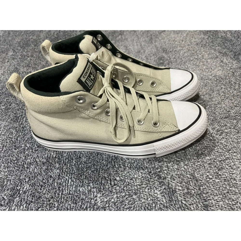 Converse Chuck Taylor All Star Madison Mid Khaki Beige Canvas Sneakers 163402C